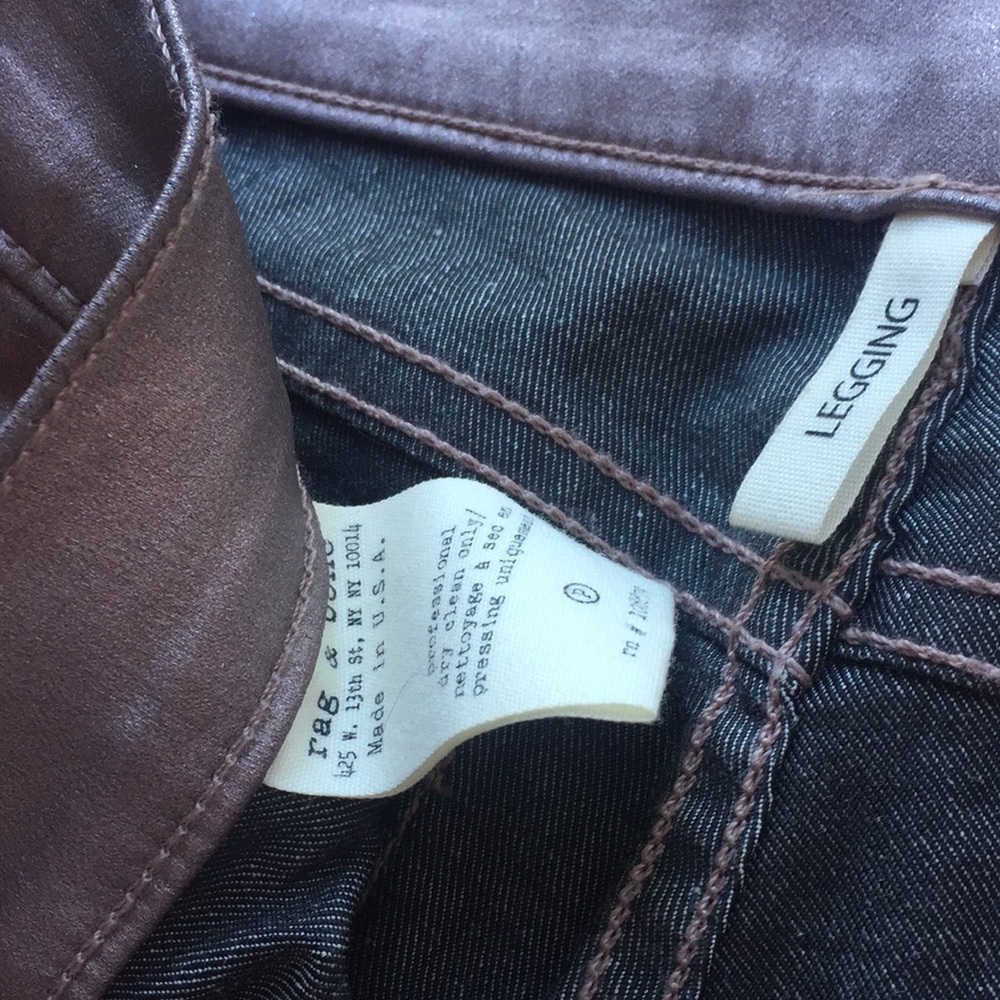 (EUC) Rag & Bone The Legging coated metallic jean - Picture 6 of 10